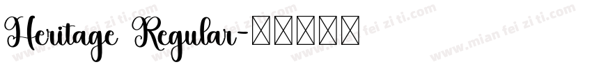 Heritage Regular字体转换